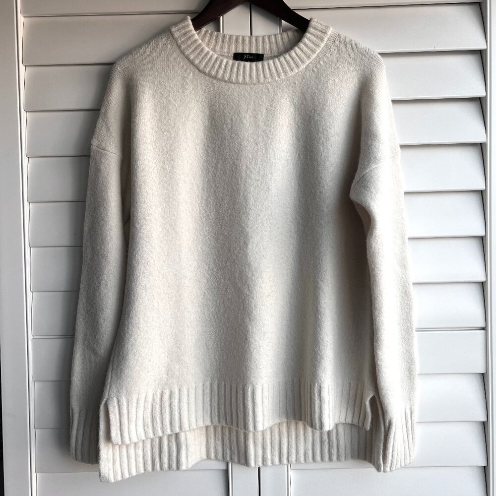 Jcrew crewneck cream sweater